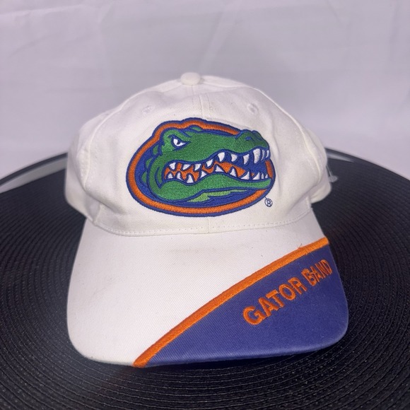 Captivating Headwear Other - Florida Gators White Strap Back Adjustable Baseball Hat Cap Embroidered Logo AIM